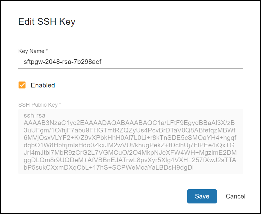 Edit SSH Key