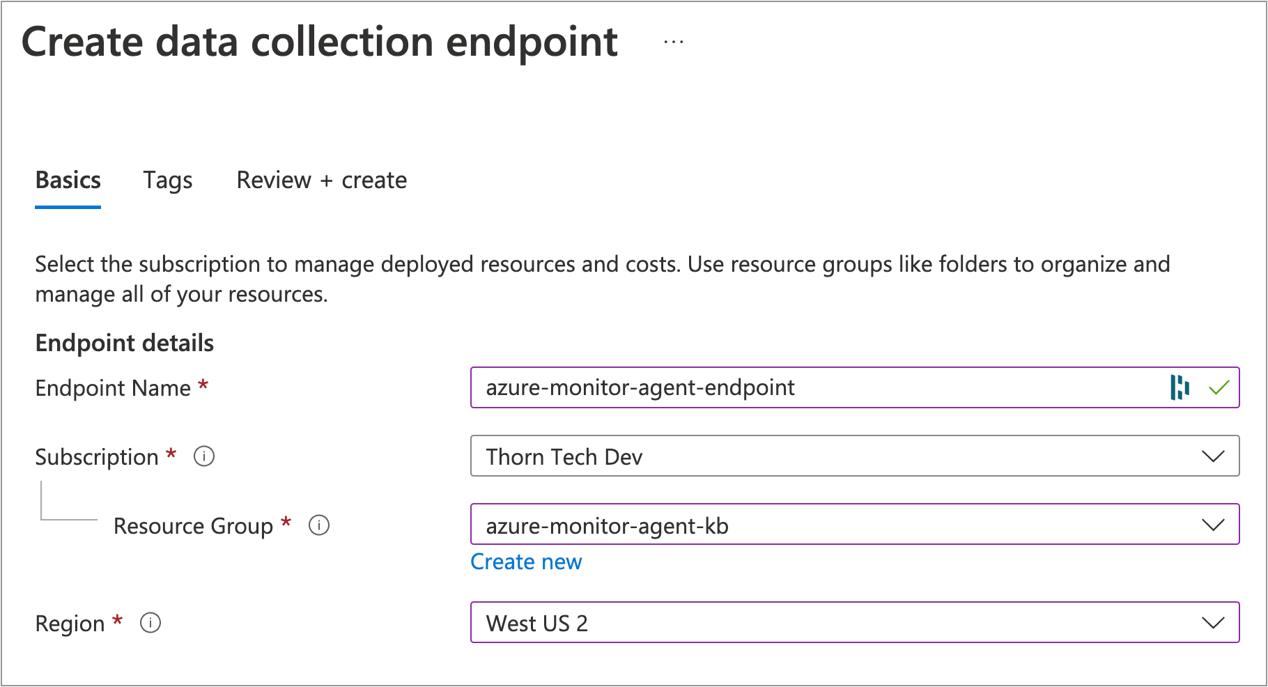 Set Endpoint name